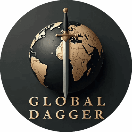 Dagger piercing globe design